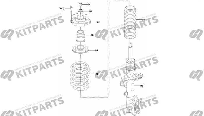 Амортизатор передний FAW Besturn X40