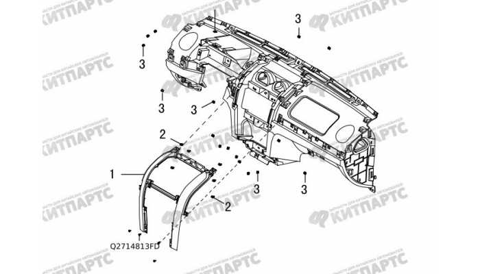 Накладка центральной консоли панели приборов Great Wall Hover H3 New