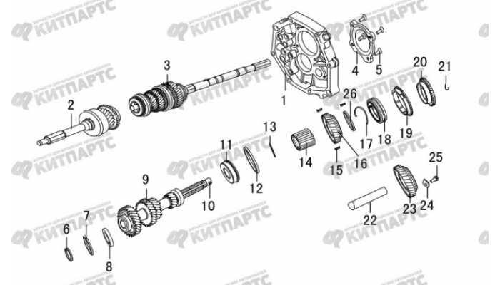 Вал КПП промежуточный Great Wall Hover H3 New