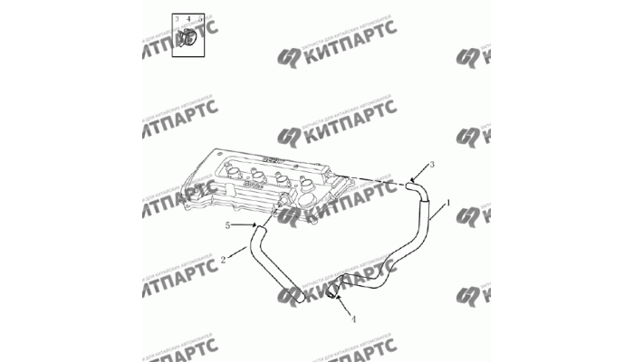 Вентиляция картера (1,5 L DVVT) Geely Emgrand (EC7)